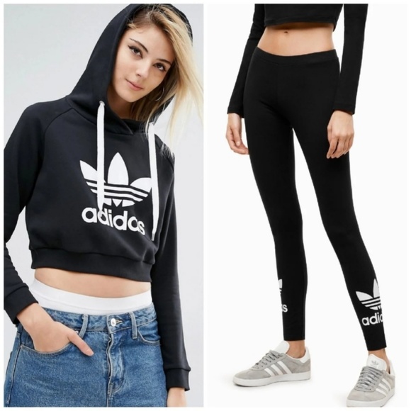 adidas leggings and hoodie set